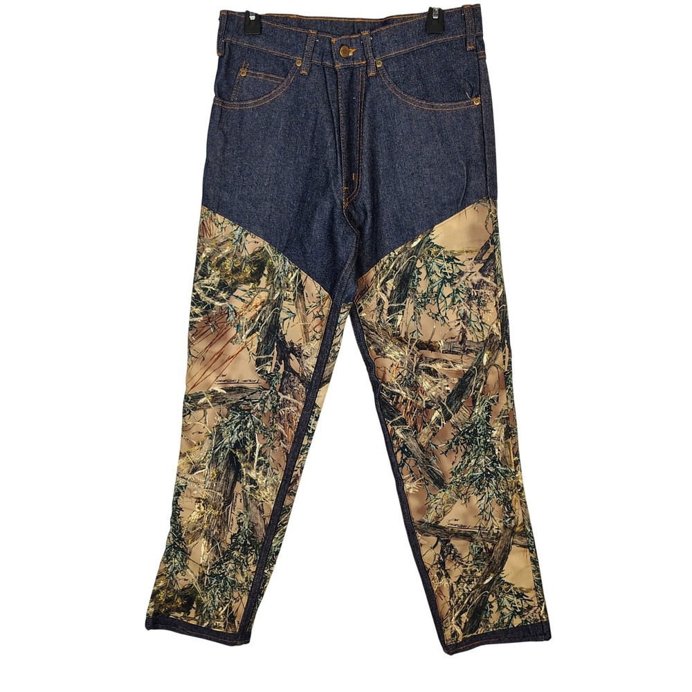 Prison Blues Mens True Timber Camo Overlay Denim Work Jeans 32x32 Made in USA
